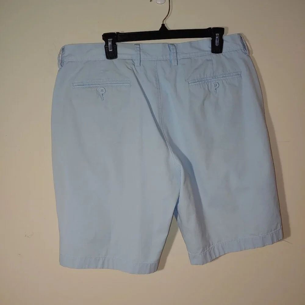 J.Crew Chino Shorts Flat Front Size 36 Blue